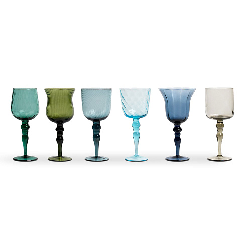 Набор бокалов Bitossi Home Diseguale Blue/Green set of 6 Diseguale MCV02003