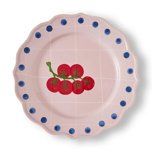 Блюдо Bitossi Home Pink d30 cm Quadri QRI00328