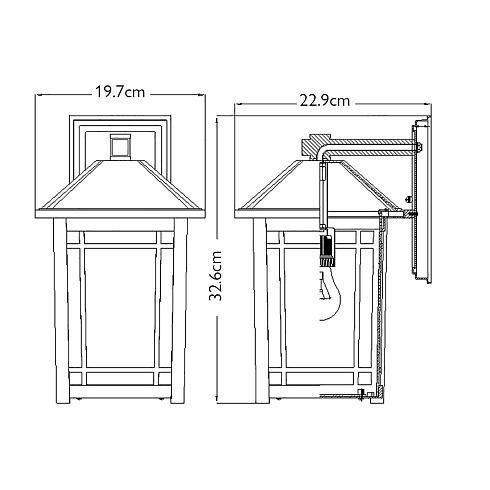 Настенные фонари Quoizel QZ-CEDAR-POINT-M-BK 