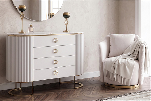 Кресло Verona вращающееся, велюр бежевый Colton 002-BEG/золото см Garda Decor VERONA-Colt002 
