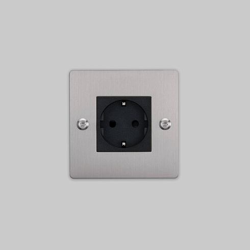 Розетка Buster and Punch 1G / Schuko Type F / Linear / Without B+P Logo / White Sockets CSC-144096