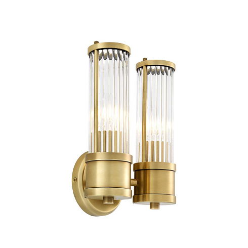 Настенный светильник Delight Collection Allen 7001-2 brass Claridges BRWL7001-2-AB