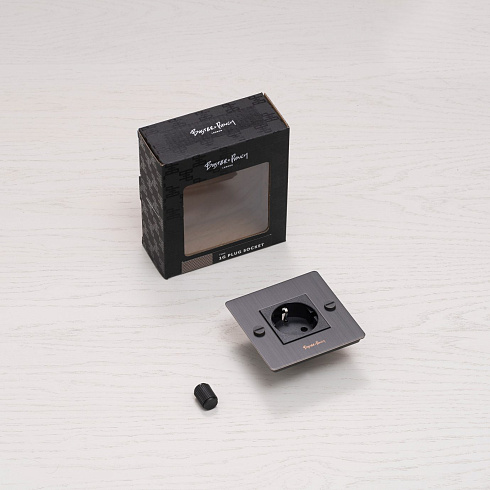 Розетка Buster and Punch 1G Schuko Type F black Sockets CSC-023786