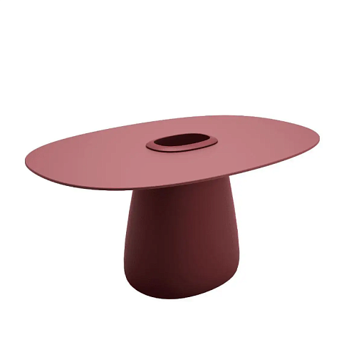 Уличный стол Qeeboo Cobble 160 HPL Indian Red Cobble 63011IR