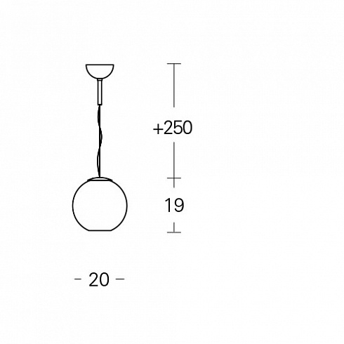 Подвесной светильник Fontana Arte 3644/0OO GLOBO DI LUCE