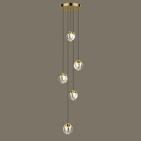 Подвесной светильник Delight Collection MD24001033-5A gold/clear MD24001033