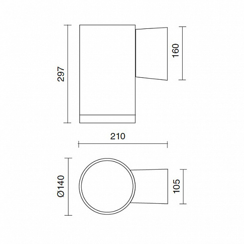 Настенный светильник Side E5088 Monolight