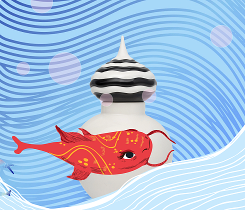 Ваза Сказ по краю Башня Тихого Озера 