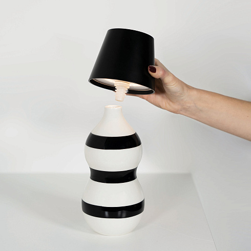 Настольная лампа Zafferano Poldina Stopper Black Poldina LD0349D3