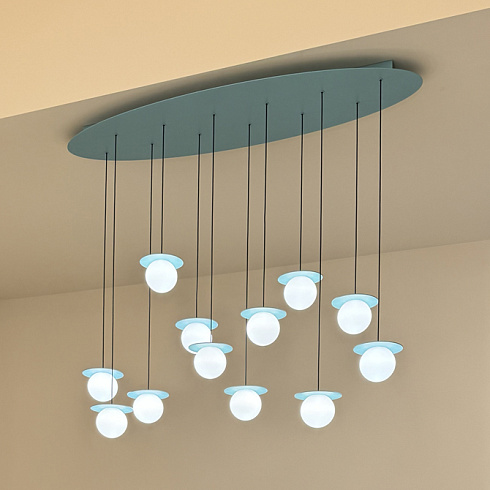 Подвесной светильник Axo Light Kiss 10 Turquoise Kiss SPKI1001X27TUXX