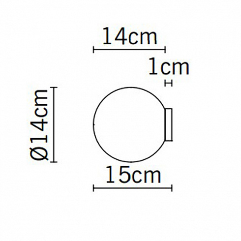 Настенный/Потолочный светильник Fabbian Lumi Sfera d14 Lumi F07G2501