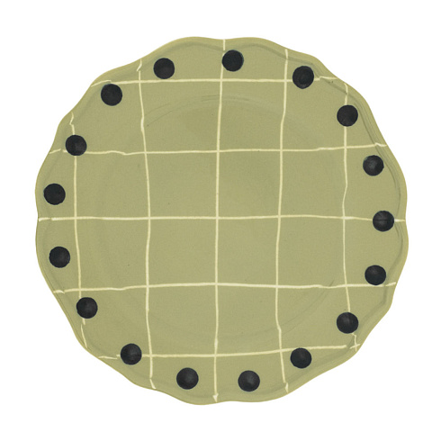 Тарелка Bitossi Home Green d27 cm Quadri QRI00201