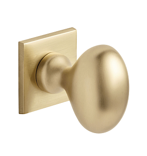Oval with Square Backplate Aged Brass