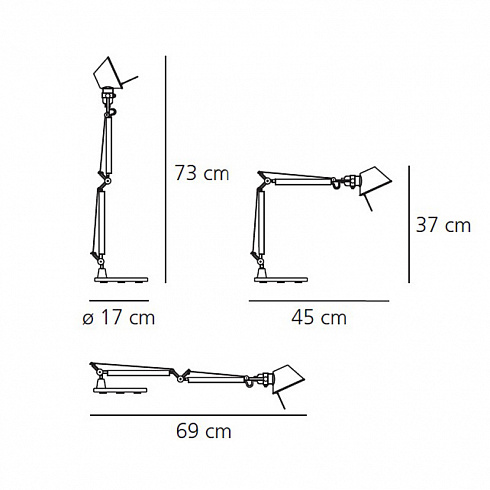 Настольная лампа Artemide A011900 Tolomeo Micro