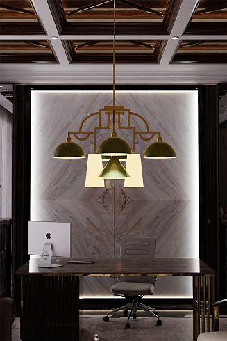 Люстра MM Lampadari Mya 7415/8 Mya 7415/8 Brunito Burnished+verde/bianco     