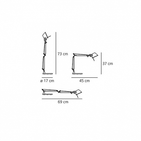 Настольная лампа Artemide A011800 Tolomeo Micro