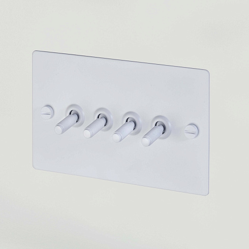 Выключатель Buster and Punch 4G Toggle White Switches UK UK-TO-CO-4G-WH-A