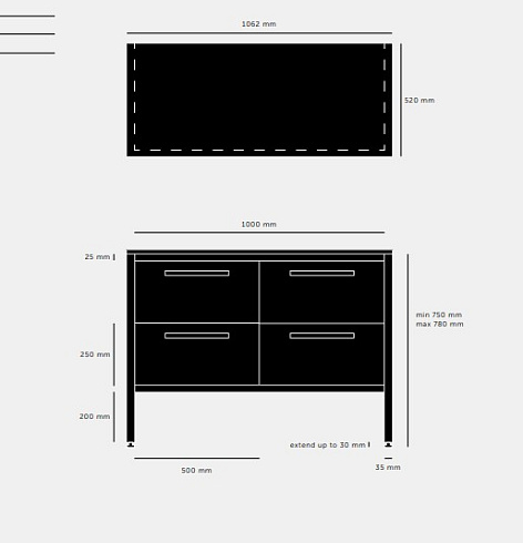 Буфет Buster and Punch Cabinet Small Black Ash Cabinets GCF-752557