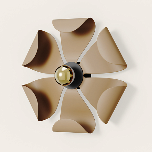 Настенный светильник Aromas del Campo Rita d50 Brown/Black Rita A1348/50+vintage brown/matt black