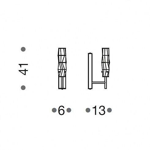 Бра IDL 423/1A chrome Bamboo