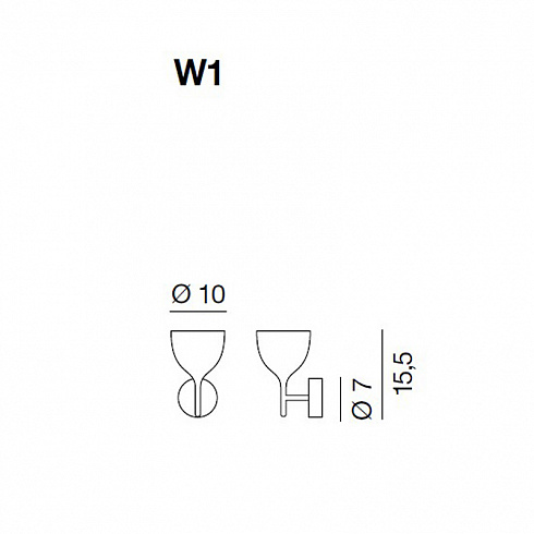 Настенный светильник Rotaliana Drink W1 bright black Drink