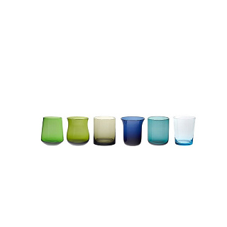 Nuance Blue/Green H.5.6 cm set of 6
