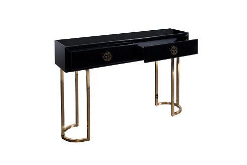 Консоль GD 2 ящика черная см Garda Decor KFG16701 