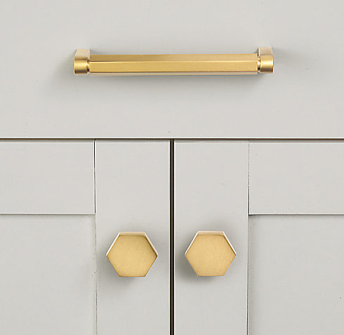 Ручка-скоба Restoration Hardware Lambeth Hex. L.20.3 Satin Nickel Lambeth Hexagonal 24170041 SNCK