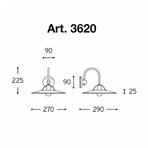 Настенный светильник Aldo Bernardi 3620 POSTIGLIONE