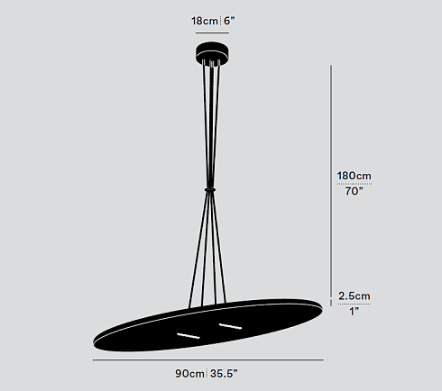 Подвесной светильник A-N-D Button 90 3000K White Button BUT-90-P-WH-30