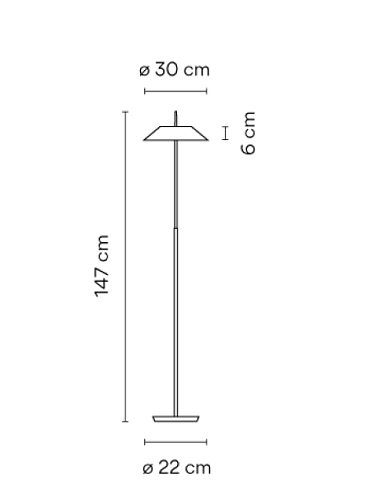 Торшер Vibia Mayfair 5515 Gold 2700К Sensor Mayfair 551520/16