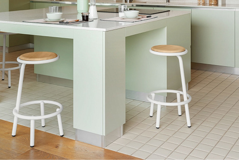 Табурет Midj Less H65 M LG White / Ash wood stained natural  Less S2340HL+ВВ+F40