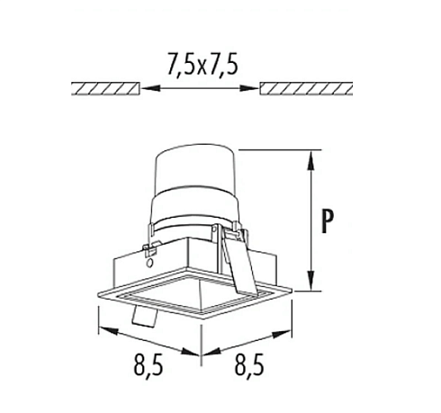 Спот Oty Light X4 B 8W 3000К 60 White on/off X 3X4B.023L.66