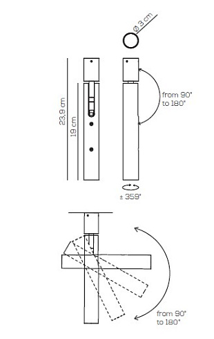 Настенный/Потолочный светильник Axo Light Ego Ego FAEGOX30OTXXLED+CEDLTC00124