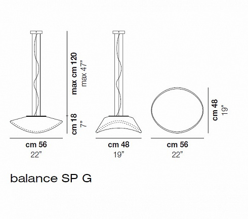 Подвесной светильник Vistosi BALANCE SP G BALANCE SPBALANGBCNIE27