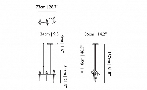 Подвесной светильник Moooi Perch Branch Small Perch 8718282330242