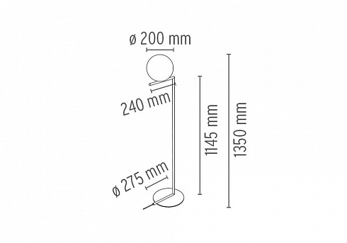 Торшер Flos IC Lights F1 brass Ic Lights F3173059