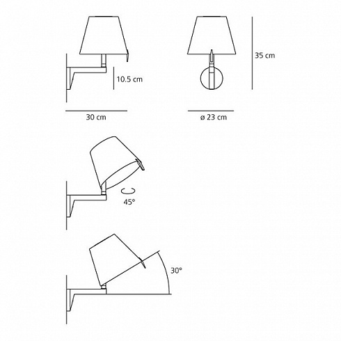 Настенный светильник Artemide 0721010A Melampo