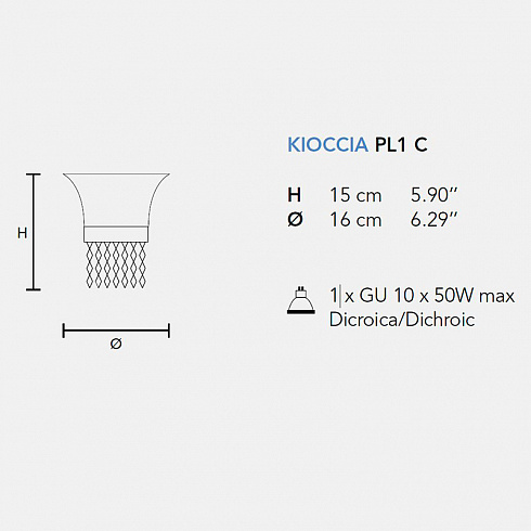 Встраиваемый светильник Masiero KIOCCIA PL 1 C Chrome Asfour TR KIOCCIA