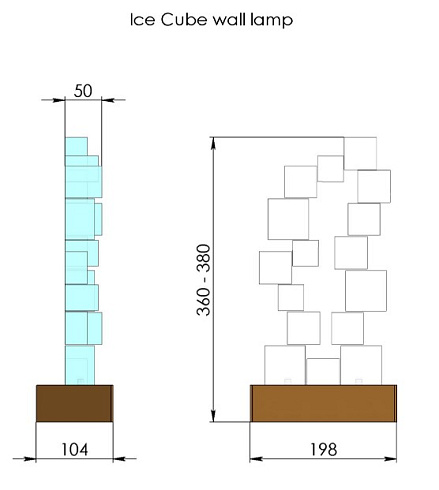Настенный светильник Glassburg Ice Cubes ICE CUBES Ice Cubes s br