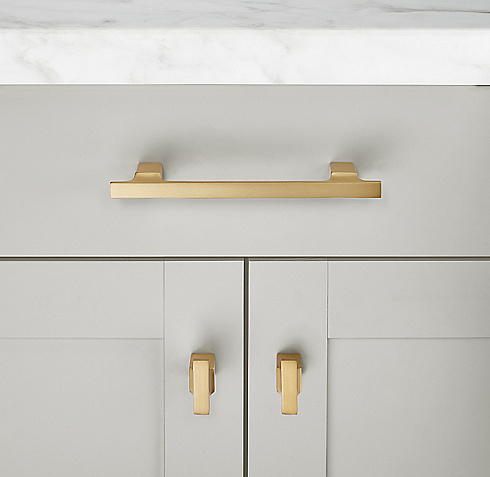 Ручка-кнопка Restoration Hardware Colliers L.7.6 Lac.Burnished Brass Colliers 24170009 ABRS