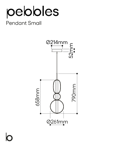 Подвесной светильник Bomma Pebbles c.4 Pebbles 1/95200/3/00004/790/A