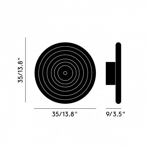 Настенный/Потолочный светильник Tom Dixon Press Surface Light clear Press PRS02CLEU