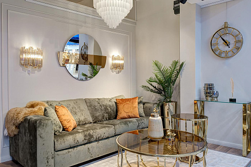 Консоль прозр.стекло/золото см Garda Decor 47ED-CST008/80GOLD 