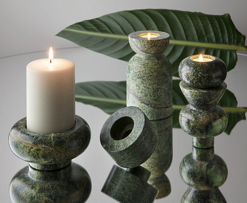 Подсвечник Tom Dixon Stone Stacking green Stone ROCH03GR