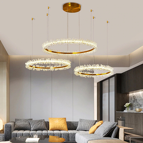 Люстра Delight Collection OMK8832-80+60+40 gold MD-012 OMK8832-80+60+40 gold (D3339)