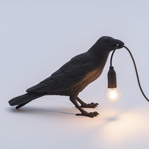 Настольная лампа Seletti Bird Waiting Black Outdoor Bird Lamp 14725