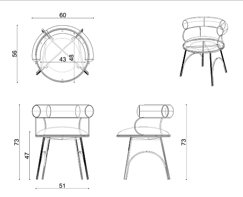 Стул Delight Collection Round Round Round Chair