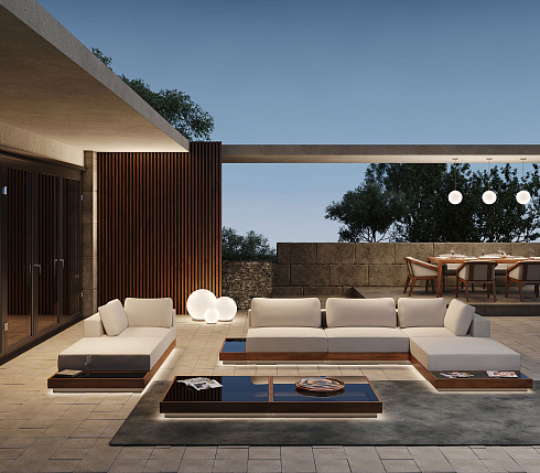 Журнальный стол Delight Collection Outdoor Sabbia Sabbia Sabbia Coffetable