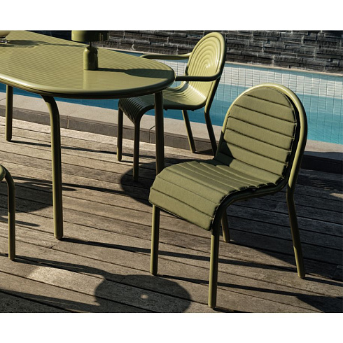 Подушка Tom Dixon Groove Full Seat Moss Groove GRCU02MO